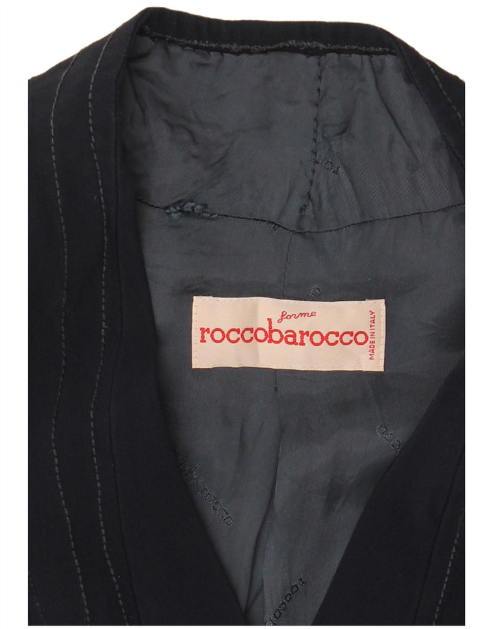 ROCCOBAROCCO Женский пиджак на 4 пуговицах UK 14 Средний Темно-синий