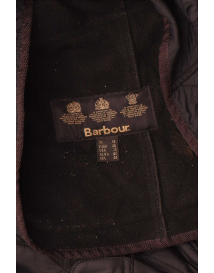 Женская стеганая куртка Barbour UK 14, большая черная