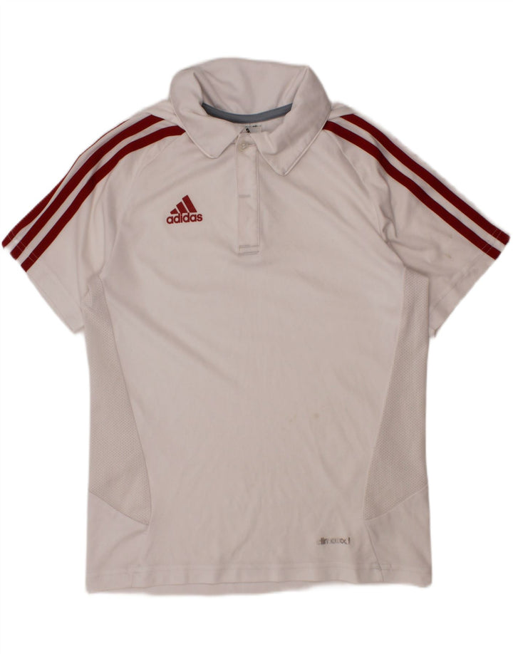 Рубашка-поло ADIDAS Climacool для мальчиков 9-10 лет, белый полиэстер