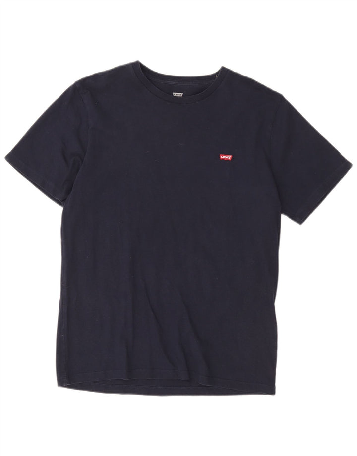 Мужская футболка Levi's Top среднего размера, темно-синяя, хлопковая