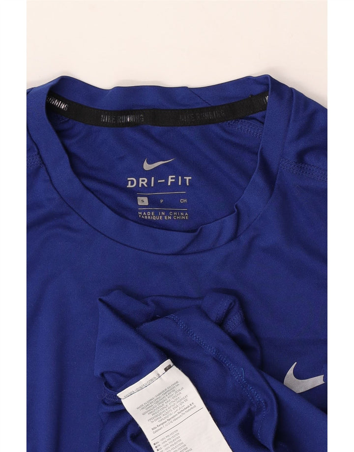 Мужская футболка Nike Dri Fit, маленький синий полиэстер