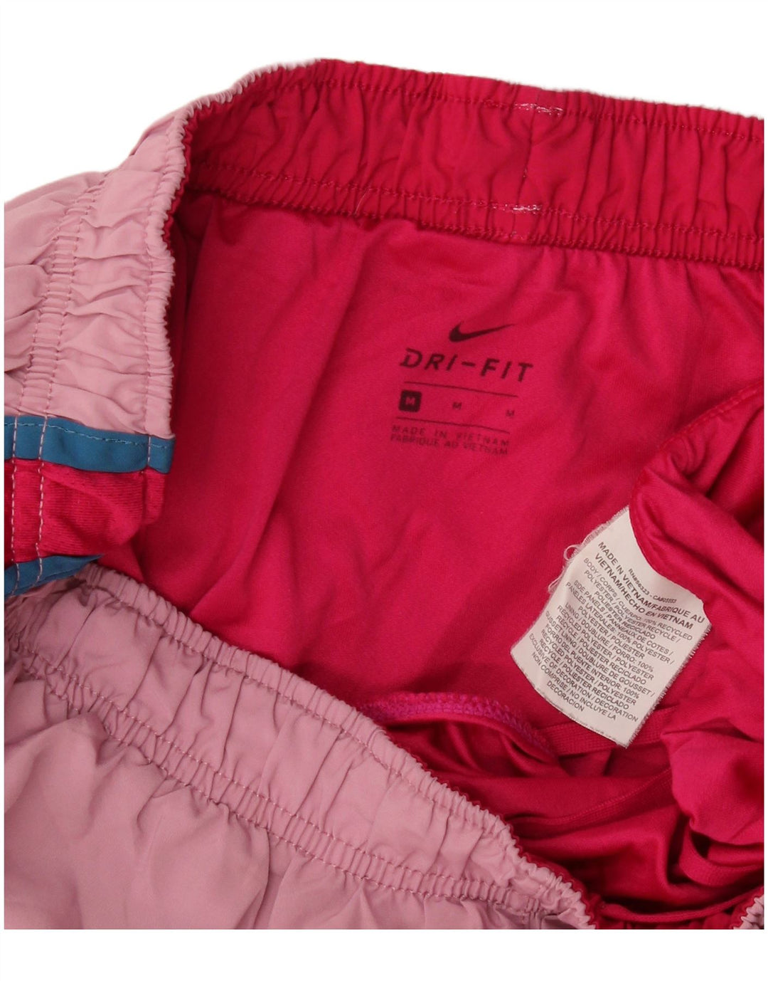 Женские спортивные шорты Nike Dri Fit UK 12, полиэстер с цветными блоками, средний розовый цвет