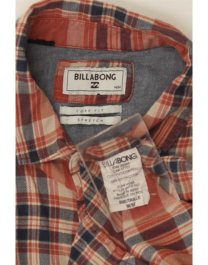 Billabong Мужская фланелевая рубашка среднего размера в красную клетку, хлопок