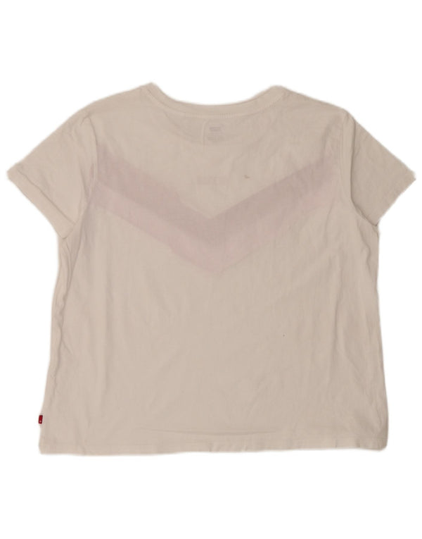Женская футболка с рисунком Levi's Top UK 18 XL, белая с цветными блоками