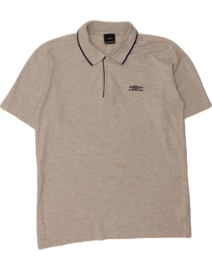 UMBRO Mens Polo Shirt Medium Grey Polyester Vintage Umbro and Second-Hand Umbro from Messina Hembry 