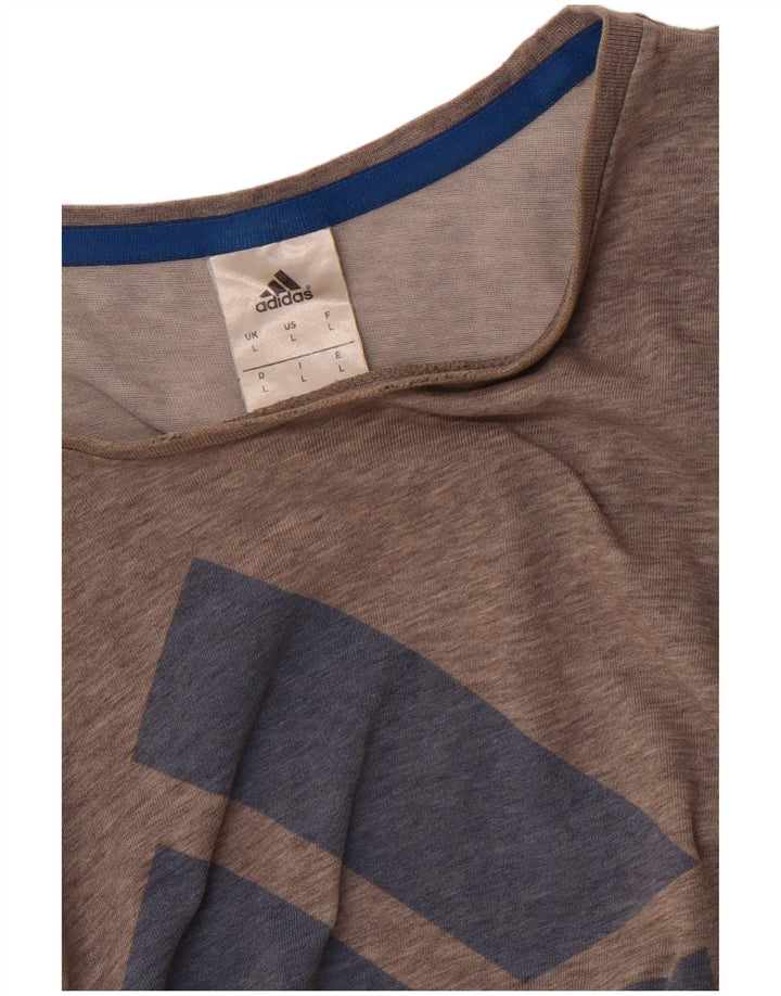 Мужская футболка с рисунком ADIDAS, большая серая