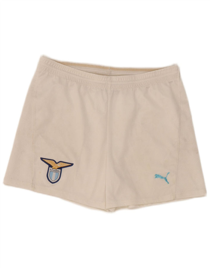 Мужские спортивные шорты Puma S.S. Lazio, большие белые полиэстеровые шорты