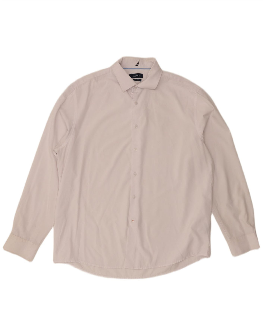 Мужская рубашка узкого кроя Nautica, размер 17 1/2 XL, белый полиэстер