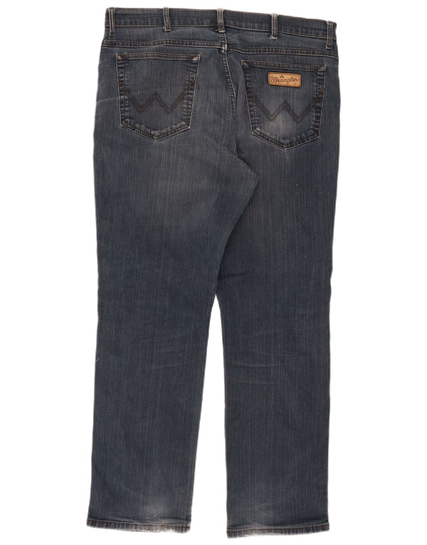 Мужские прямые джинсы Wrangler W38 L32 темно-синие, хлопок