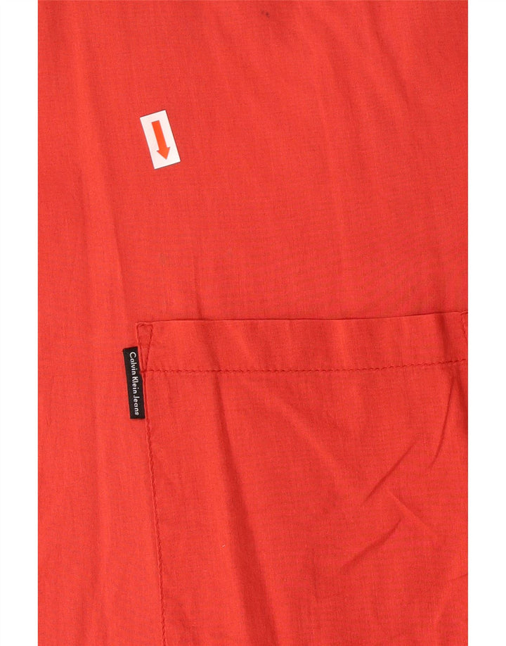 Мужская рубашка Calvin Klein Jeans 2XL красная, хлопок