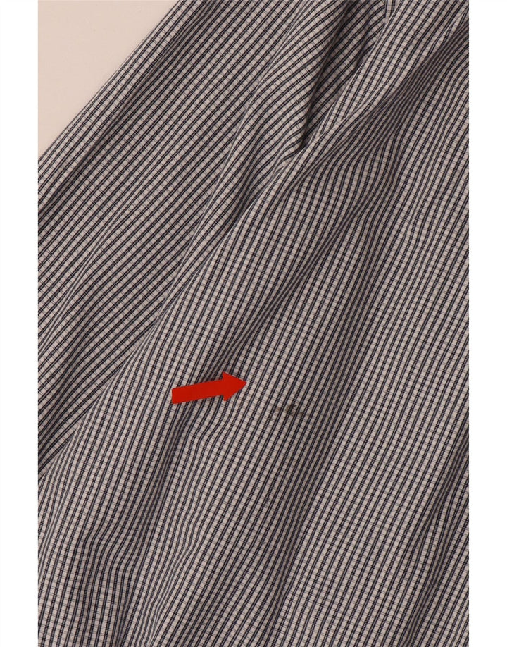 IZOD Мужская рубашка большого размера, серая, в мелкую клетку, хлопок