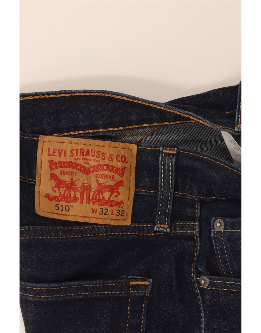 LEVI'S Mens 510 Skinny Jeans W32 L32 Navy Blue Cotton Vintage Levi's and Second-Hand Levi's from Messina Hembry 