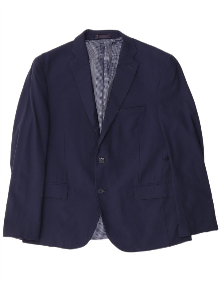 Мужской короткий пиджак на двух пуговицах Marks & Spencer UK 42 XL, темно-синий, шерстяной