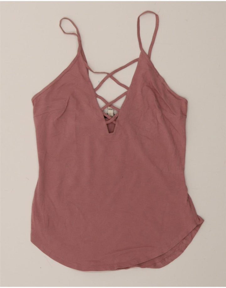 EXPRESS Womens Cami Top UK 8 Small Pink Cotton Vintage Express and Second-Hand Express from Messina Hembry 