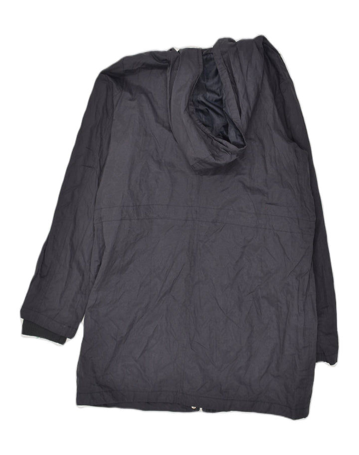 OASIS Womens Hooded Overcoat UK 10 Small Navy Blue Cotton | Vintage Oasis | Thrift | Second-Hand Oasis | Used Clothing | Messina Hembry 