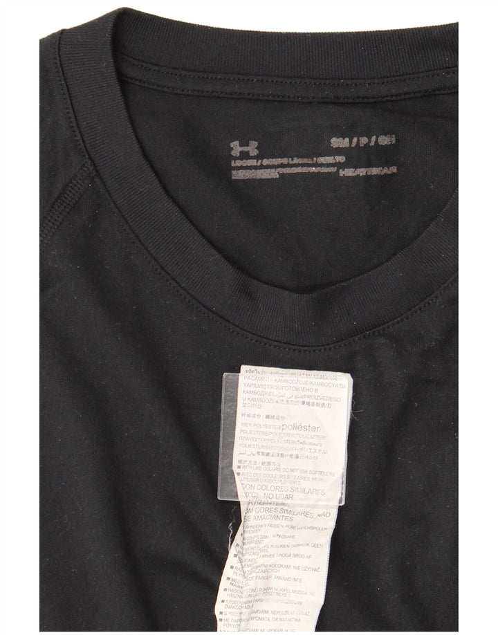 Мужская футболка Heat Gear Under Armour, маленький черный полиэстер