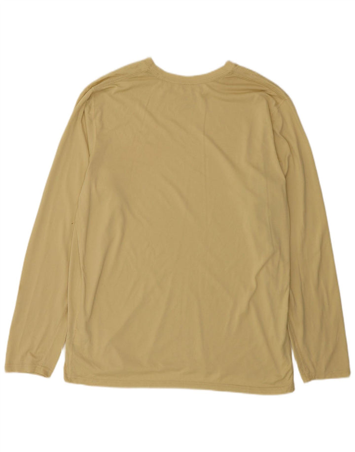 Мужской топ Nike Dri Fit с длинным рукавом XL, желтый полиэстер