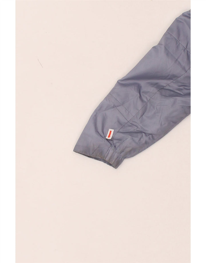 NIKE Girls Hooded Windbreaker Jacket 5-6 Years Medium Blue Polyester Vintage Nike and Second-Hand Nike from Messina Hembry 