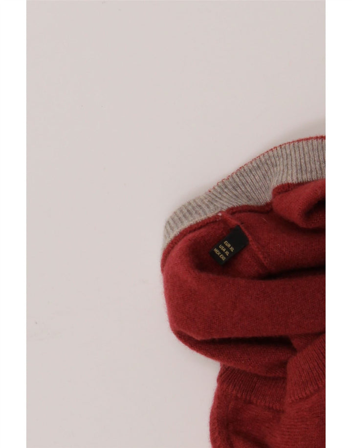 Мужской джемпер с круглым вырезом Massimo Dutti XL, красная шерсть