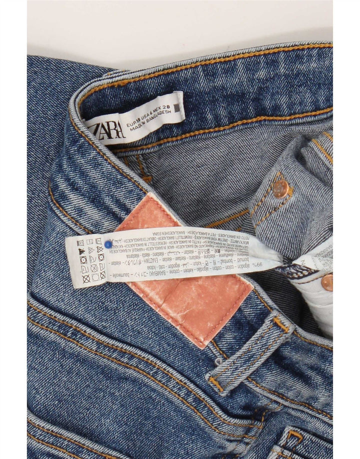 Женские джинсы Bootcut Zara EU 38, маленькие W28 L26, синие, хлопок