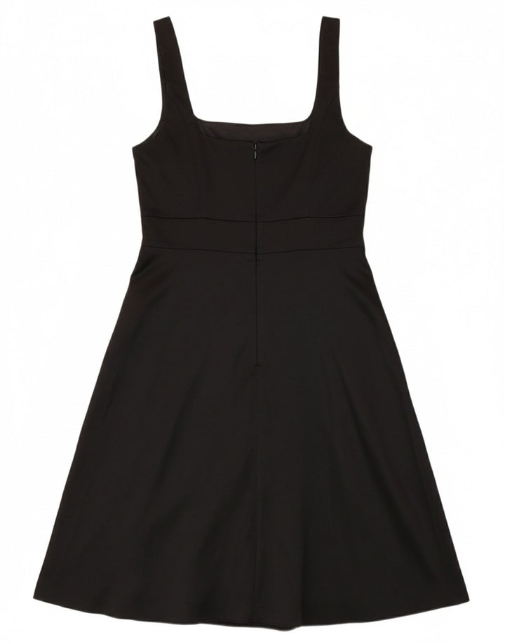 DEBUT Womens Sleeveless A-Line Dress UK 10 Small Black Polyester Vintage Debut and Second-Hand Debut from Messina Hembry 