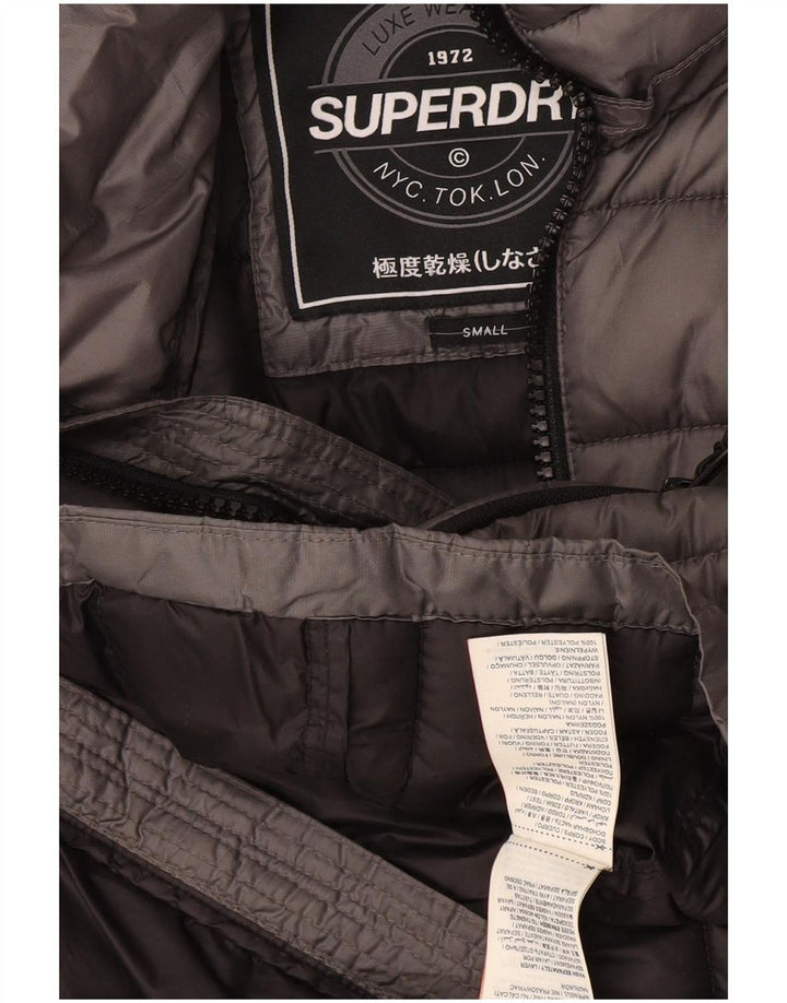 Женский утепленный жилет Superdry UK 10, маленький серый полиэстер