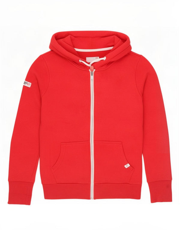 Женский свитер с капюшоном на молнии Superdry UK 10, маленький красный, полиэстер