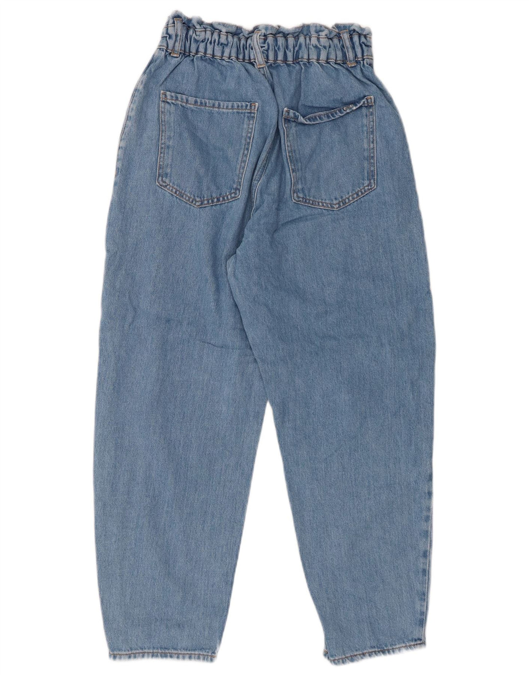 Женские укороченные джинсы свободного кроя с высокой талией ZARA EU 38, маленькие W28 L25, синие