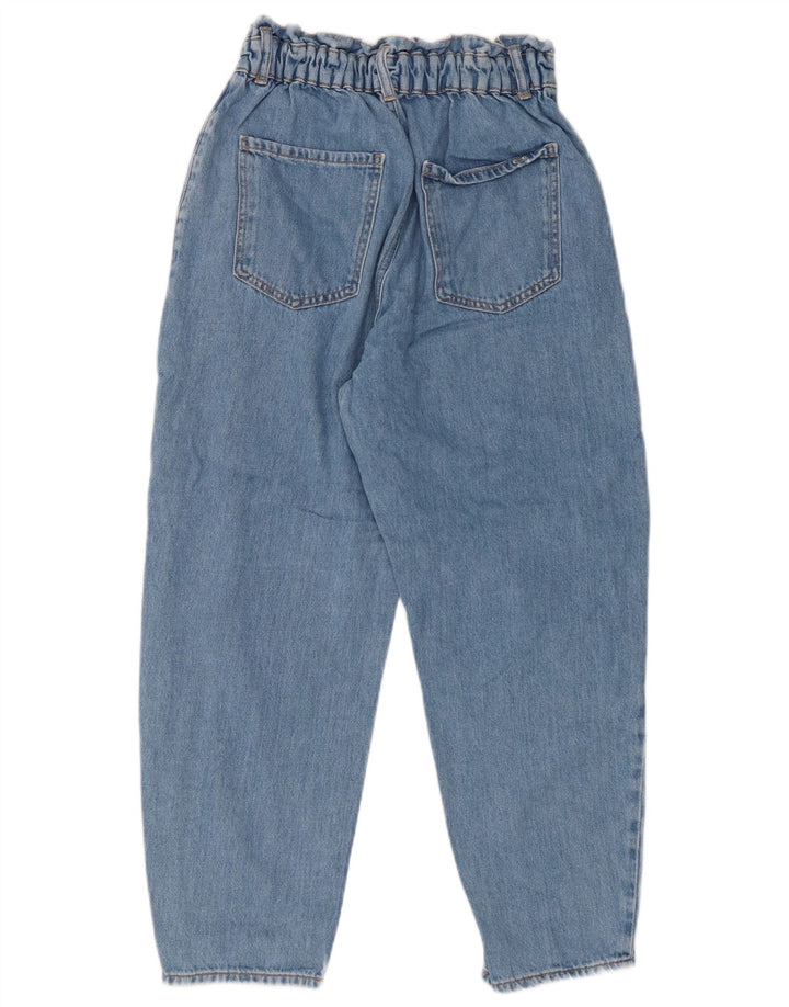 Женские укороченные джинсы свободного кроя с высокой талией ZARA EU 38, маленькие W28 L25, синие