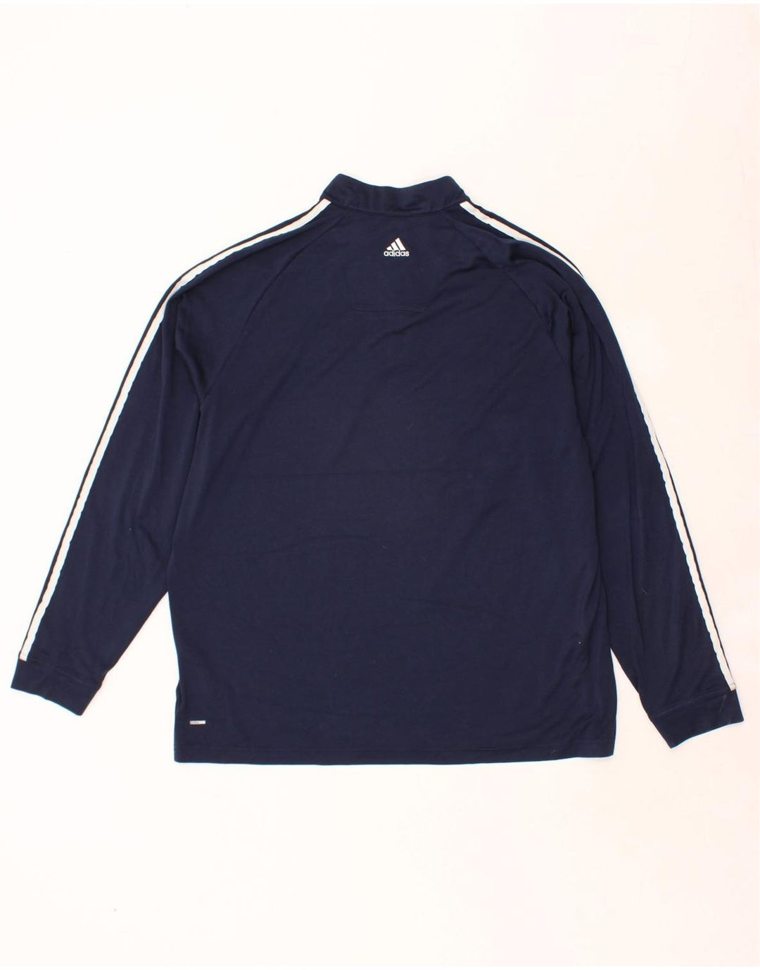 ADIDAS Mens Climalite Zip Neck Pullover Tracksuit Top Large Navy Blue Vintage Adidas and Second-Hand Adidas from Messina Hembry 