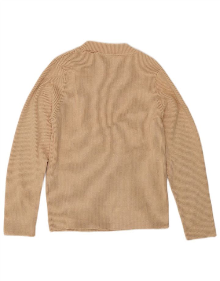 Женский укороченный топ Zara с рукавом 3/4 UK 12, средний бежевый