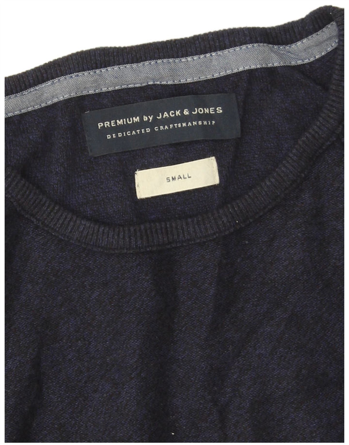 Мужской топ Jack & Jones с длинным рукавом, маленький, темно-синий, хлопок