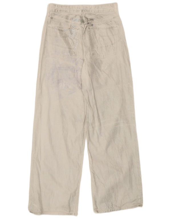 Женские джинсы Zara с высокой посадкой и широкими штанинами EU 40 Medium W30 L31 White Tie Dye