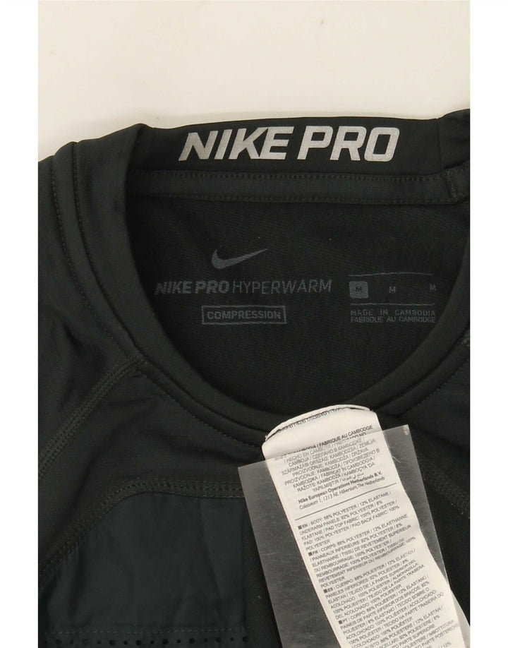 Мужской топ с рисунком Nike с длинным рукавом, средний зеленый цвет, полиэстер с цветными блоками