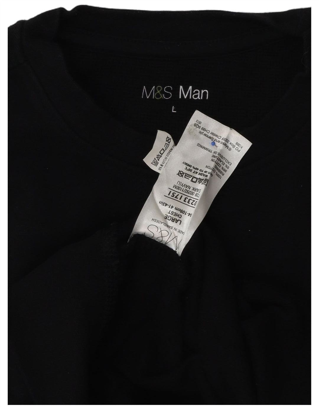 Мужской свитер Marks & Spencer, большой темно-синий, хлопок