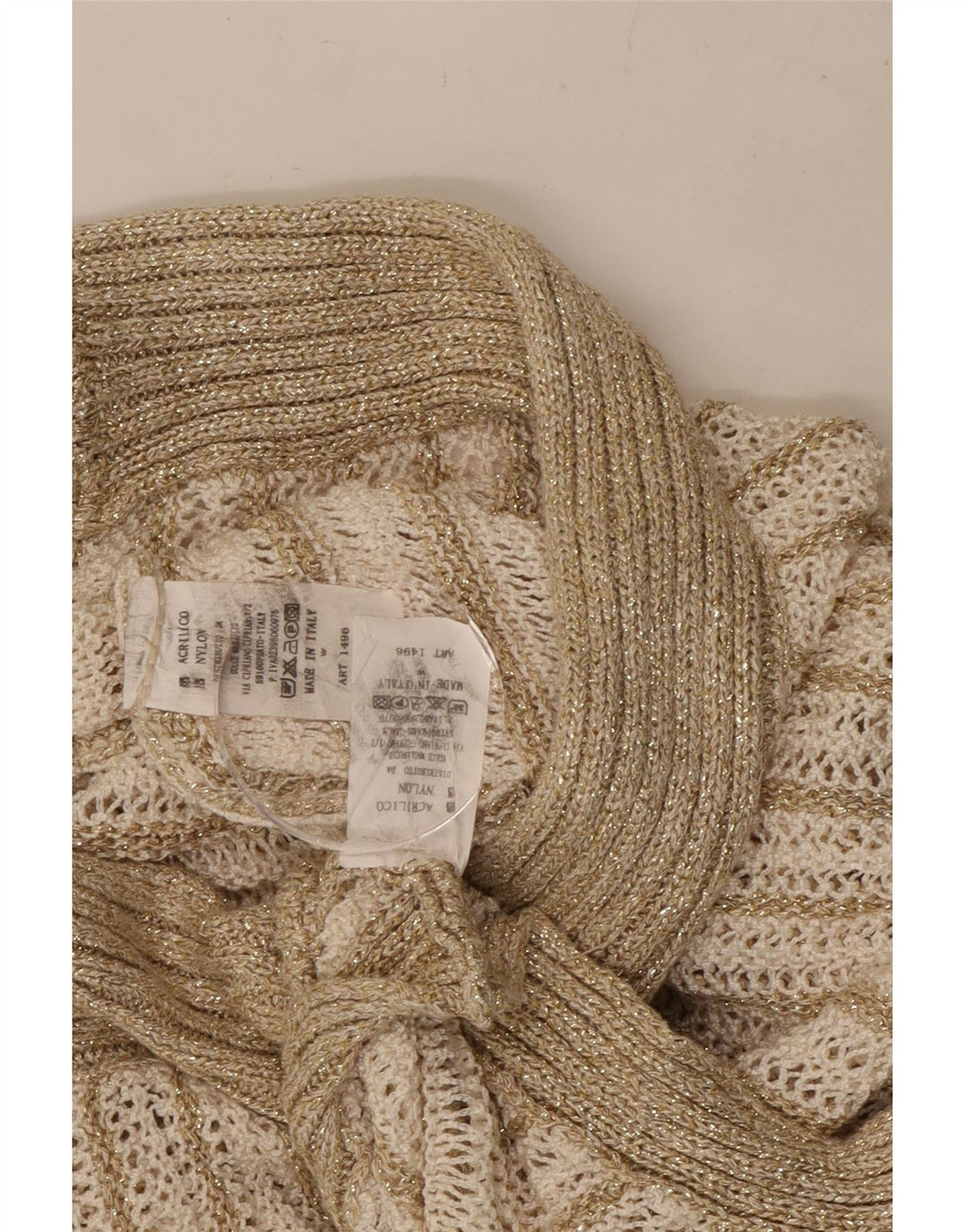 Винтажный женский комплект из 2 юбок UK 8 Small W26 Бежевый акрил в полоску