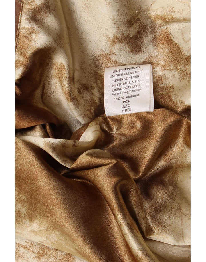 Куртка Мужская Кожаная Gina IT 54 2XL Коричневая Вискоза