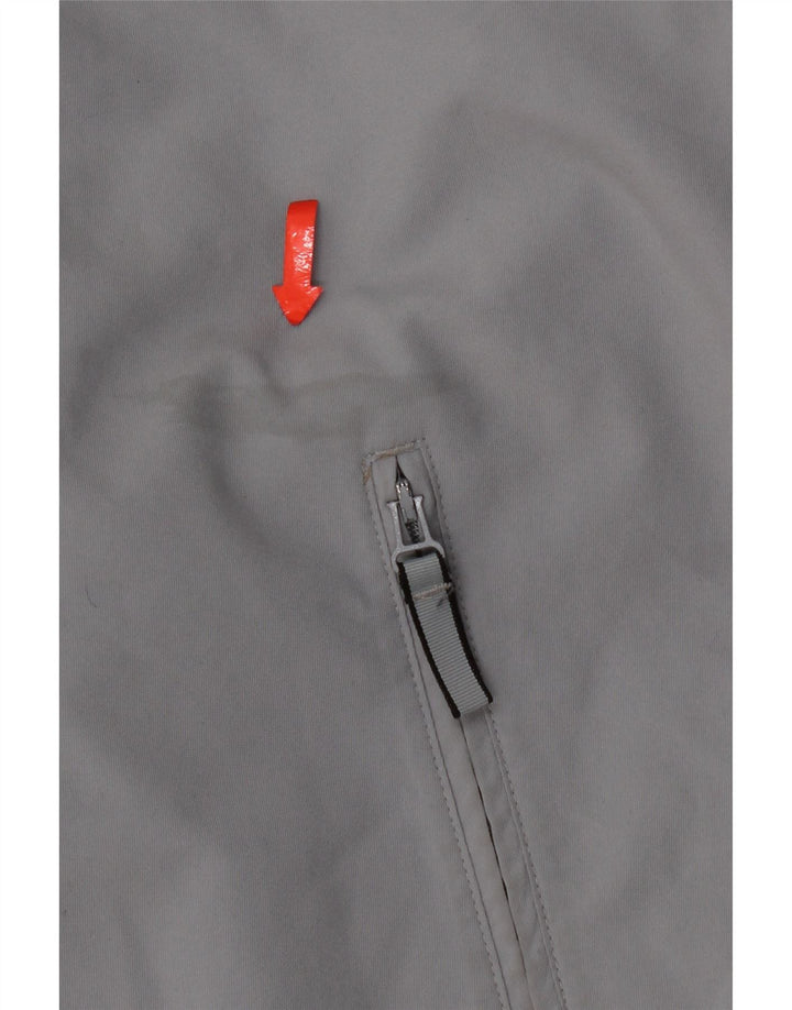 Мужской спортивный костюм Adidas, верхняя куртка среднего серого цвета с цветными блоками