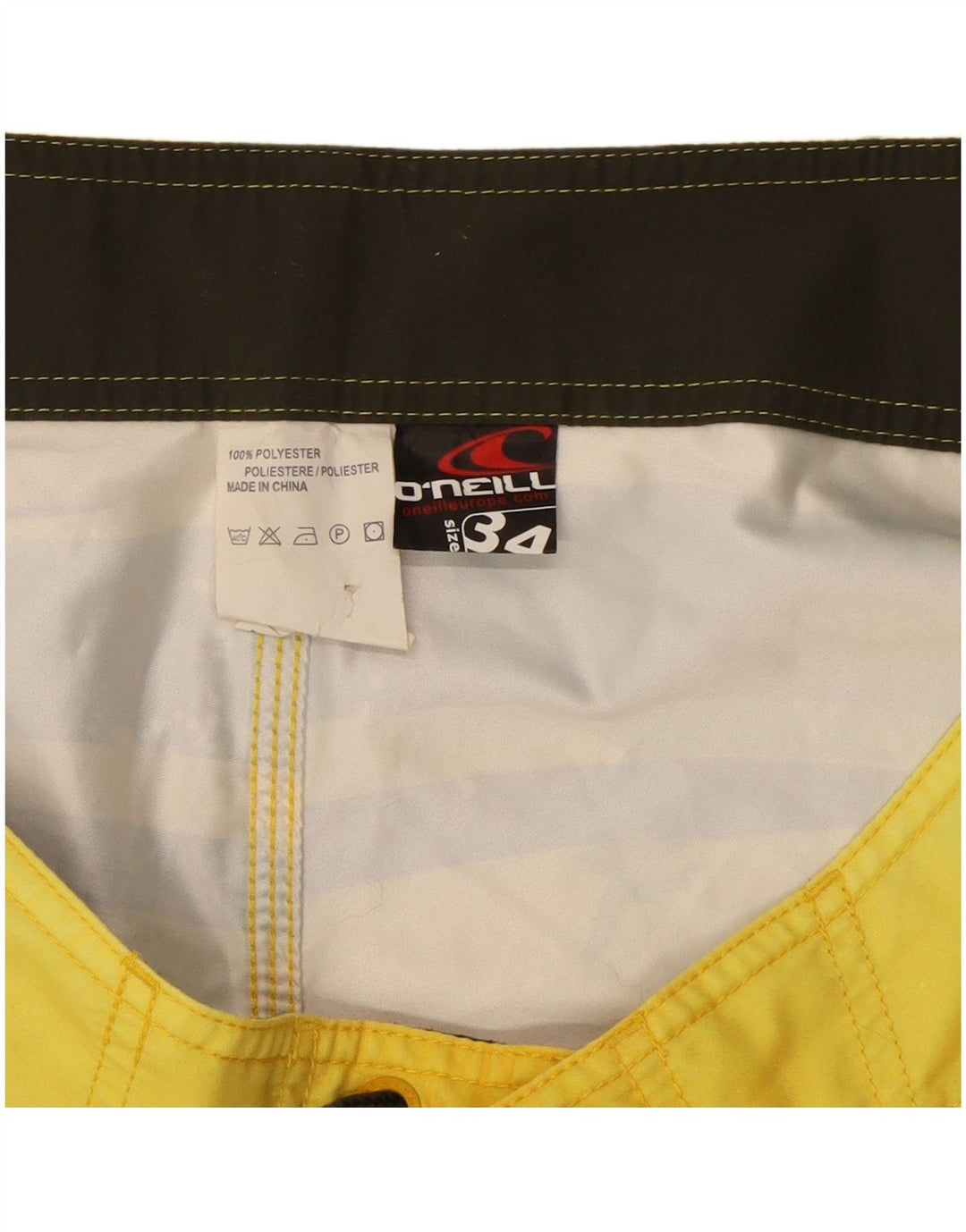 Мужские шорты для плавания O'Neill, большие желтые полиэстер с цветочным принтом