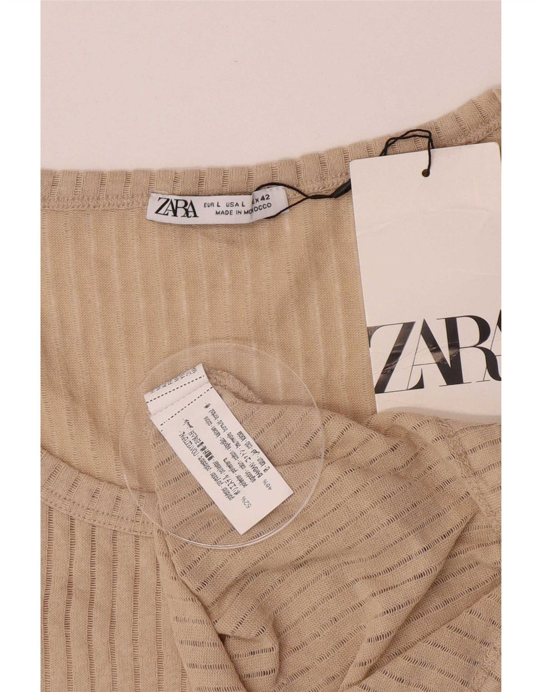 Мужской прозрачный жилет Zara, большой бежевый полиэстер