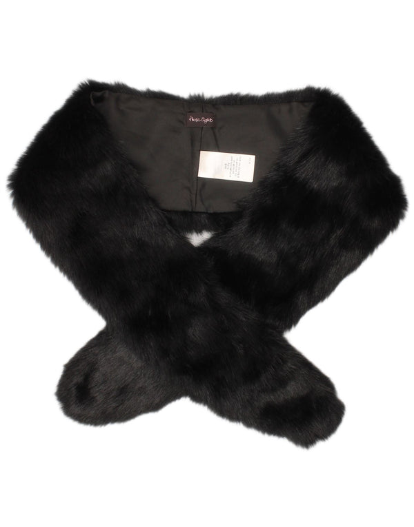 Женский шарф-палантин из искусственного меха Phase Eight, один размер, черный полиэстер, зима
