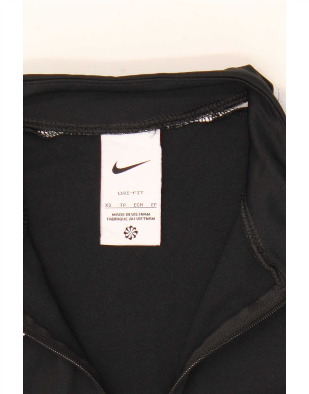 Мужской пуловер с воротником на молнии Nike Dri Fit XS, черный цветной блок