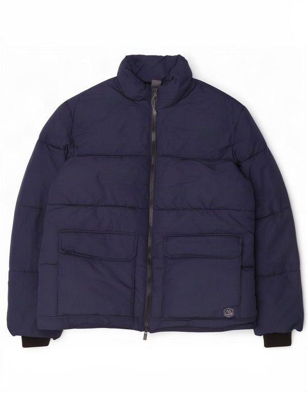 Мужская стеганая куртка Marks & Spencer UK 42 XL Темно-синий полиэстер