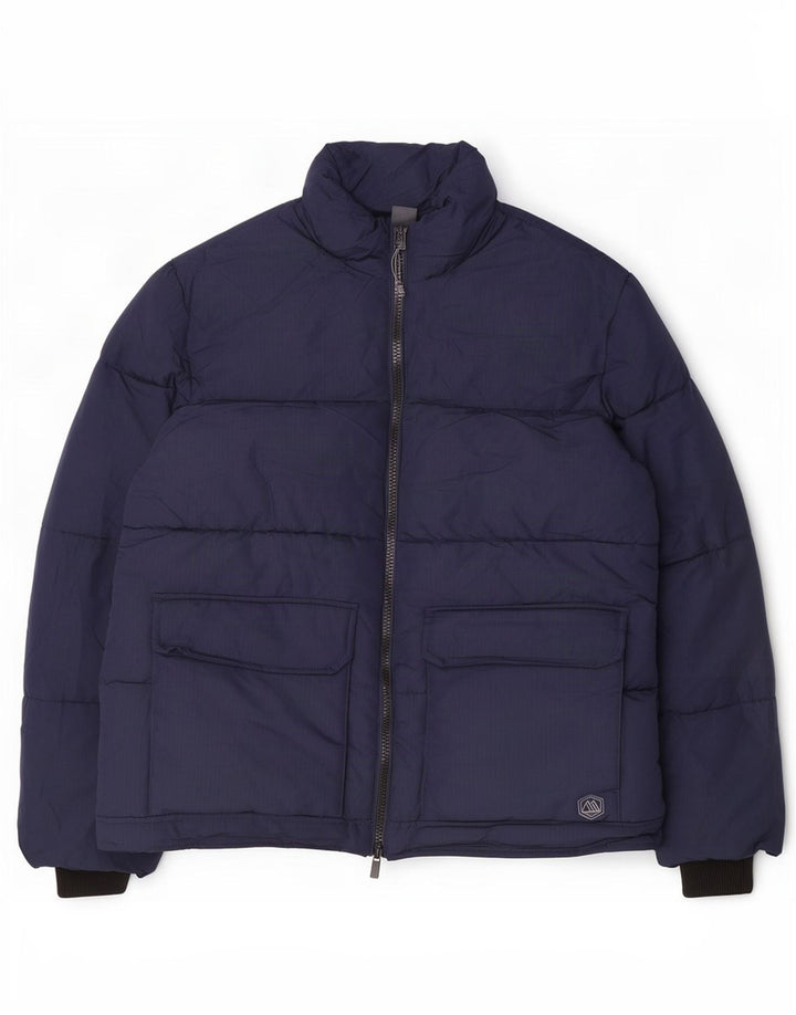 Мужская стеганая куртка Marks & Spencer UK 42 XL Темно-синий полиэстер