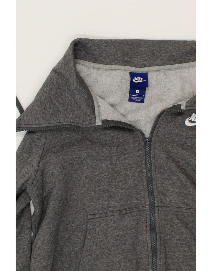 NIKE Womens Tracksuit Top Jacket UK 14 Medium Grey Cotton Vintage Nike and Second-Hand Nike from Messina Hembry 
