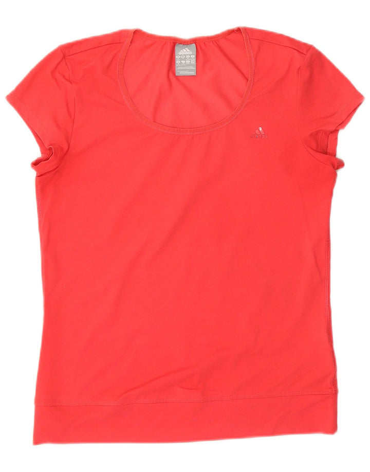 Женская футболка ADIDAS Climalite Top UK 12/14, средний красный полиэстер