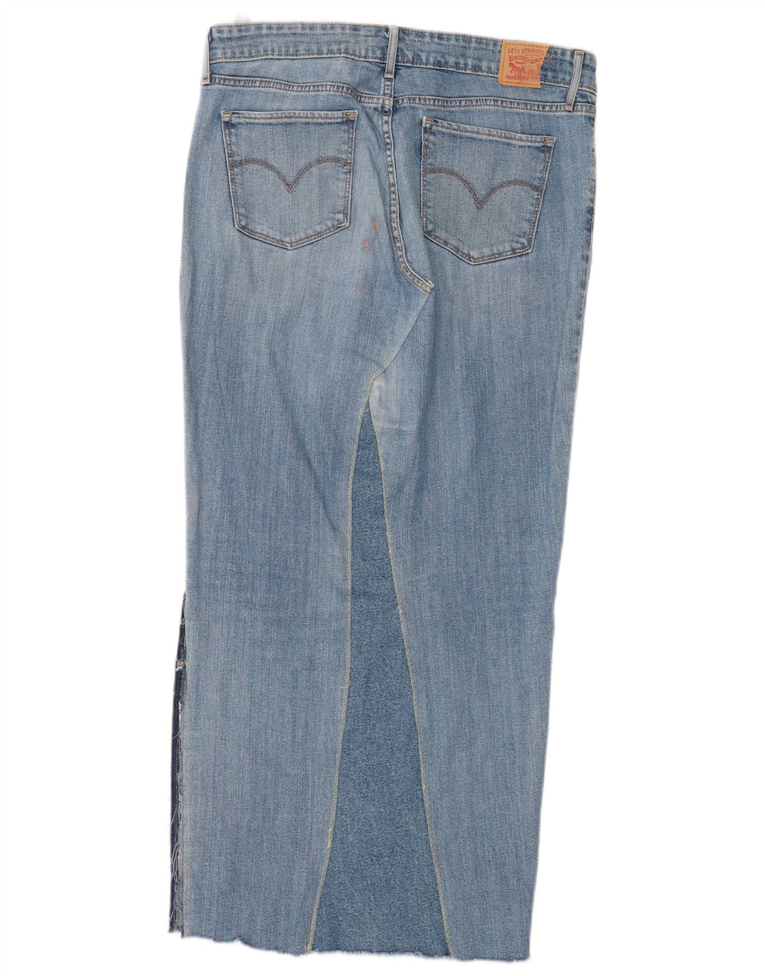 Женская джинсовая юбка миди Levi's 711 W30, хлопковая, среднего синего цвета