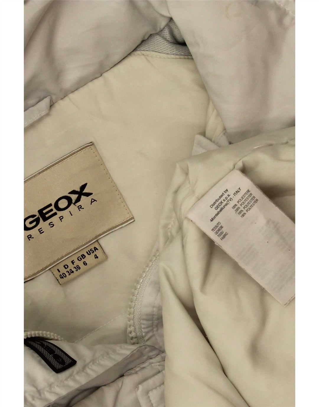 Geox Женская утепленная куртка оверсайз с капюшоном UK 6 XS Белый полиэстер