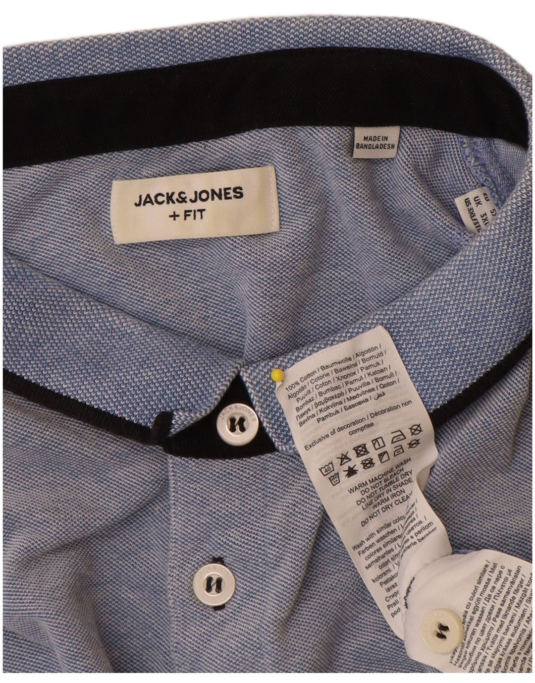 Мужская рубашка-поло Jack & Jones 3XL, синяя, хлопок