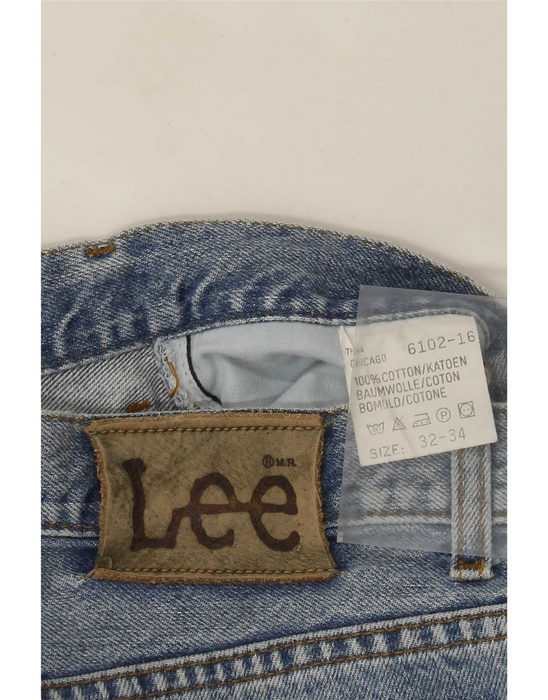 Мужские прямые джинсы Lee W32 L34, синий хлопок